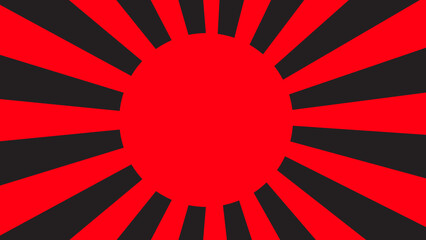 Black And Red Sun Rays Background