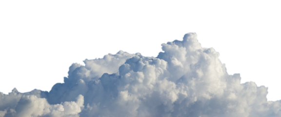 beautiful cloud and blue transparent background