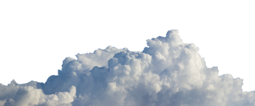 beautiful cloud and blue transparent background