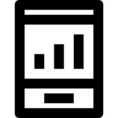 Mobile Graph Vector Icon