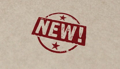 New stamp and stamping abstract concept promotion