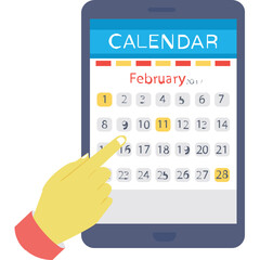 Digital Calendar Vector Icon