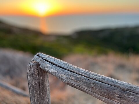 Calm sunset with fence