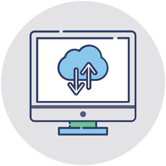 Cloud Computing Vector Icon