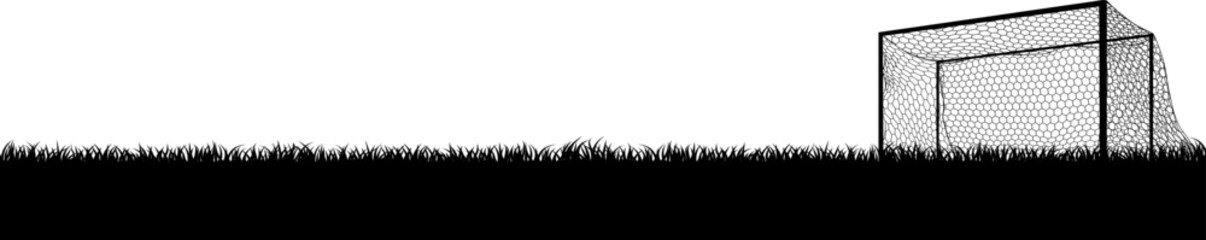 A soccer football pitch field and goal in silhouette © Christos Georghiou