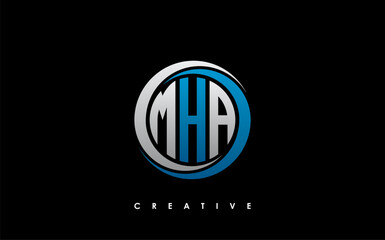 MHA Letter Initial Logo Design Template Vector Illustration