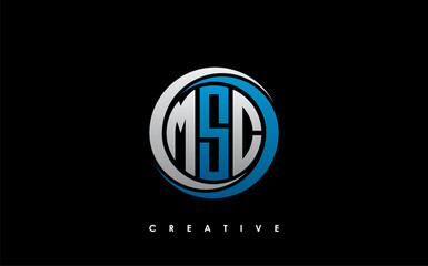 MSC Letter Initial Logo Design Template Vector Illustration