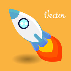 space ship rocket vector design fit for space banner,galaxy,business,growing,future,finance,etc 