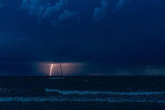lightning on the beach