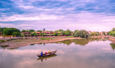 view of Hoi An ancient town, UNESCO world heritage, at Quang Nam province. Vietnam. Hoi An is one...