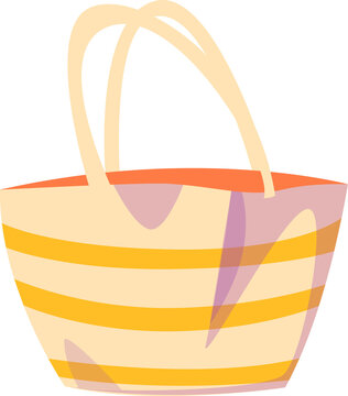 Striped beach bag