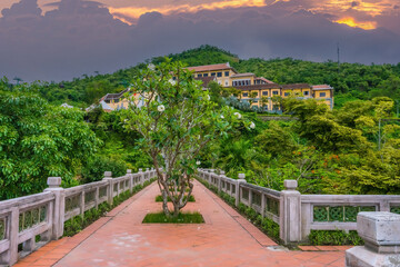 Views around the main entrance to Ba Na Hills in Da Nang, Vietnam