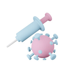 3D Corona Vaccine Illustration