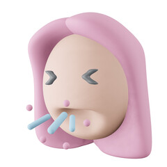 3D Sneeze Illustration