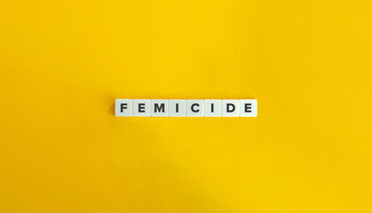 Femicide (Feminicide) Word and Banner.