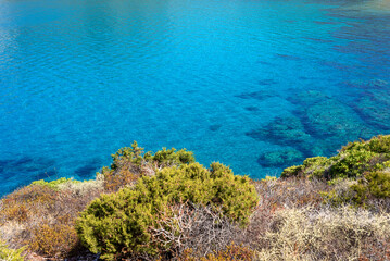 Fototapeta na wymiar Sardegna, il mare di Porto Corallo, a Masua, Iglesias, Italia, Europa 