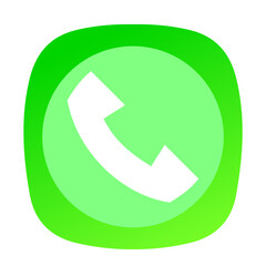 Phone call icon with gradation background.