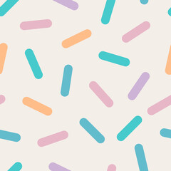 Seamless pattern background with colorful cute vector memphis
