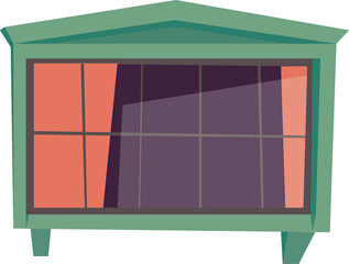 Window with curtains