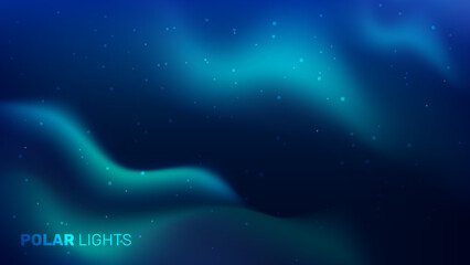 Realistic polar lights background. Northern lights illustration.