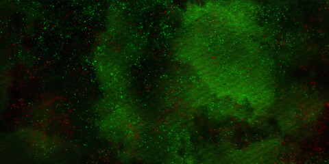 abstract green  watercolor space and nebula background. Green and black with ningt star space and galaxy background with nebula and stars.
