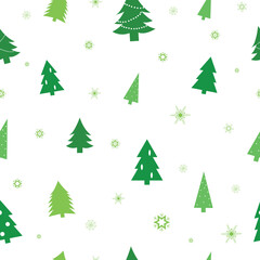 The pattern with Christmas trees. Vector illustration