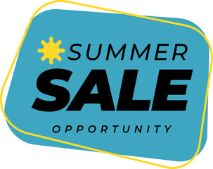 Summer sale banner label green