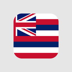 Hawaii state flag. Vector illustration.