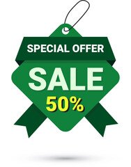 Special Offer Sale 50% Off vector tag