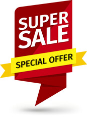 Super Sale Special Offer Red Tag