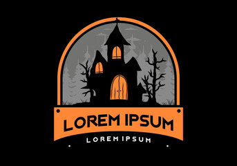 Scary Halloween stuff illustration design