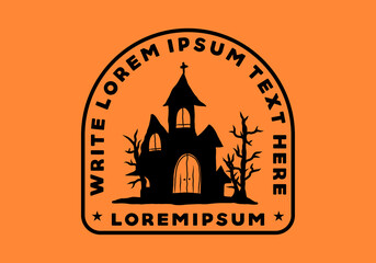 Scary Halloween stuff illustration design