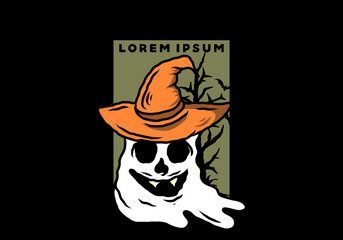 Scary Halloween stuff illustration design