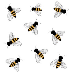 Abstract background with bees
