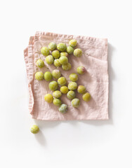 Fresh and juicy greengage plums