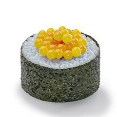3d render illustration of Japanese food sushi with fish egg