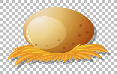 Egg on grid background