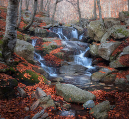 Beautifull Waterfall at the Montseny Natural Park, Catalonia