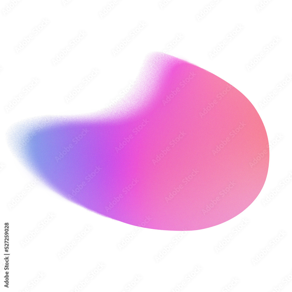 Poster Abstract pastel neon holographic blurred grainy motion circle gradient on white background texture. Colorful digital grain soft noise effect pattern. Lo-fi multicolor vintage retro design copy space