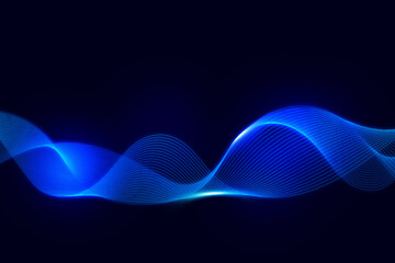 3D Lines Waves Abstract Background