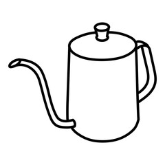 Drip coffee object. Hand drawn line illustration.