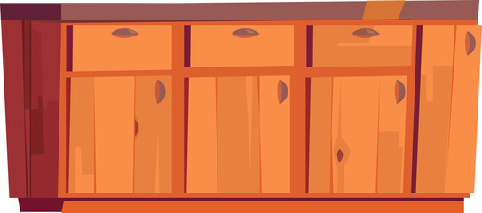 Kitchen wooden cabinet