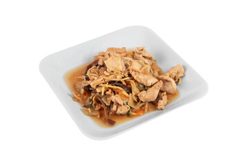 stir-fried chicken with ginger and mushroom