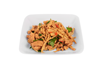 stir fried bamboo shoot with pork