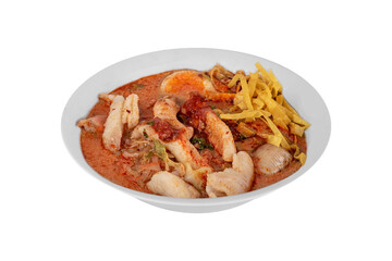 rice noodle spicy soup with pork