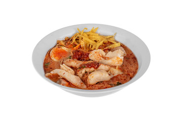 rice noodle spicy soup with pork