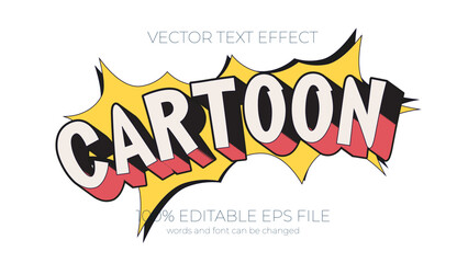 cartoon editable text effect style, EPS editable text effect