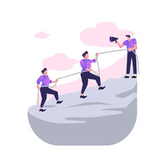 Fototapeta premium Leadership flat style illustration design