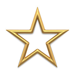 Obraz premium Bright luxury golden star metallic surface 3d template vector illustration