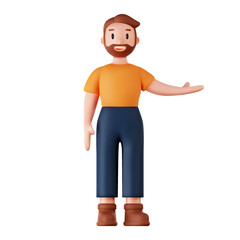 Vector 3d render human.